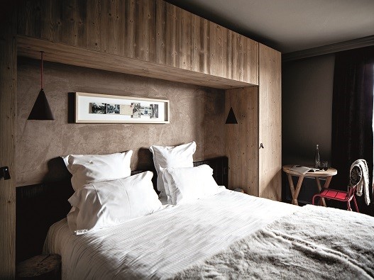חדר שינה במלון Le Val Thorens